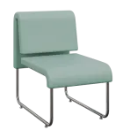 FLEXI LOUNGE, židle, ekokůže pastelově modrá